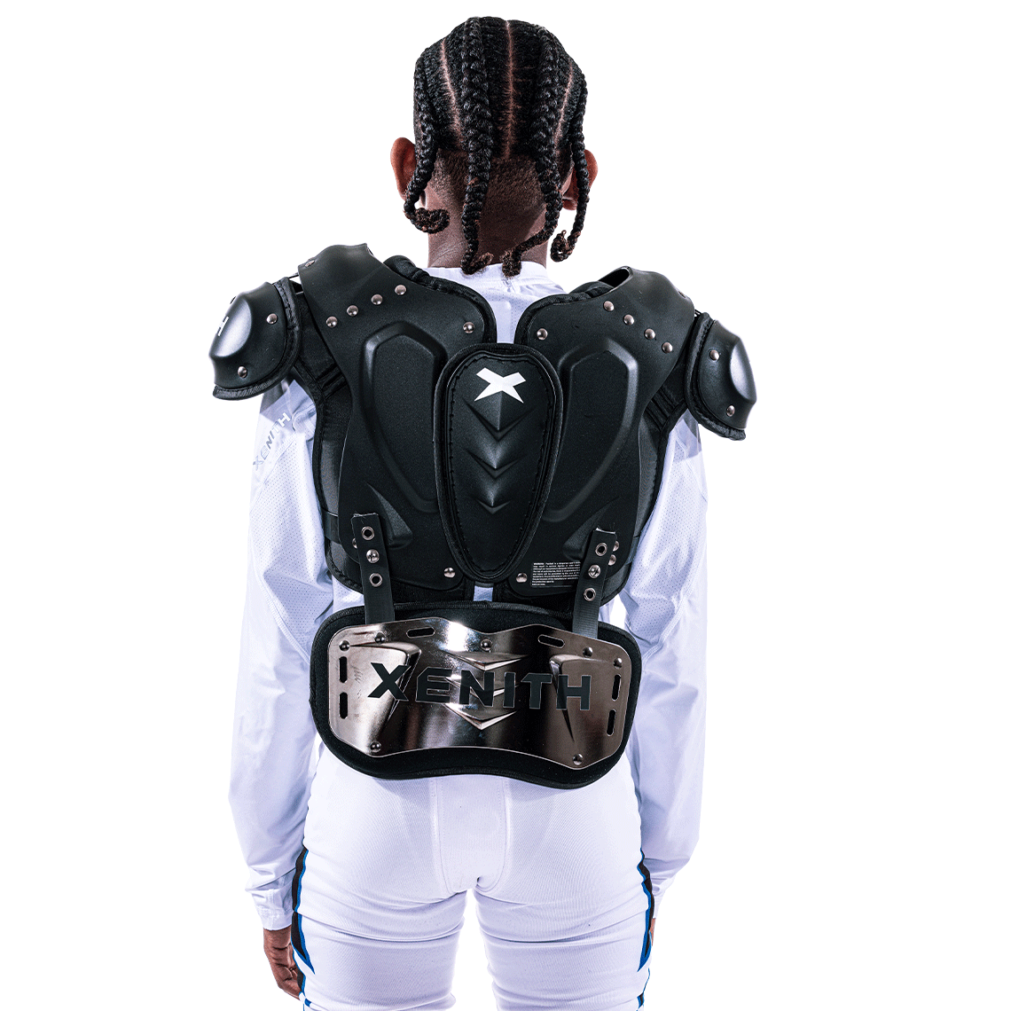 Color::chrome | Chrome Xenith back plate with black Xenith logo.