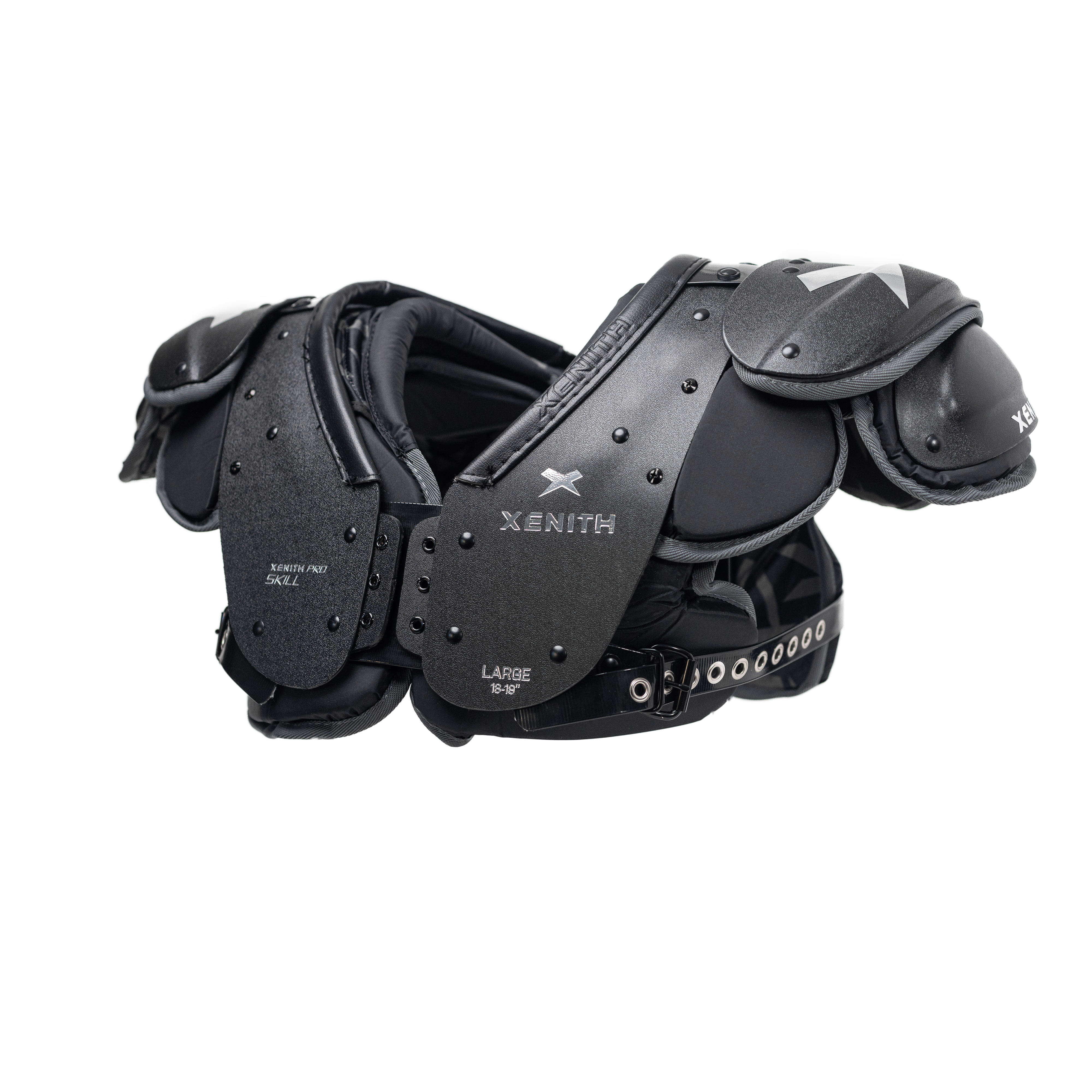 Black Xenith Pro Skill shoulder pad from the side #style_Skill