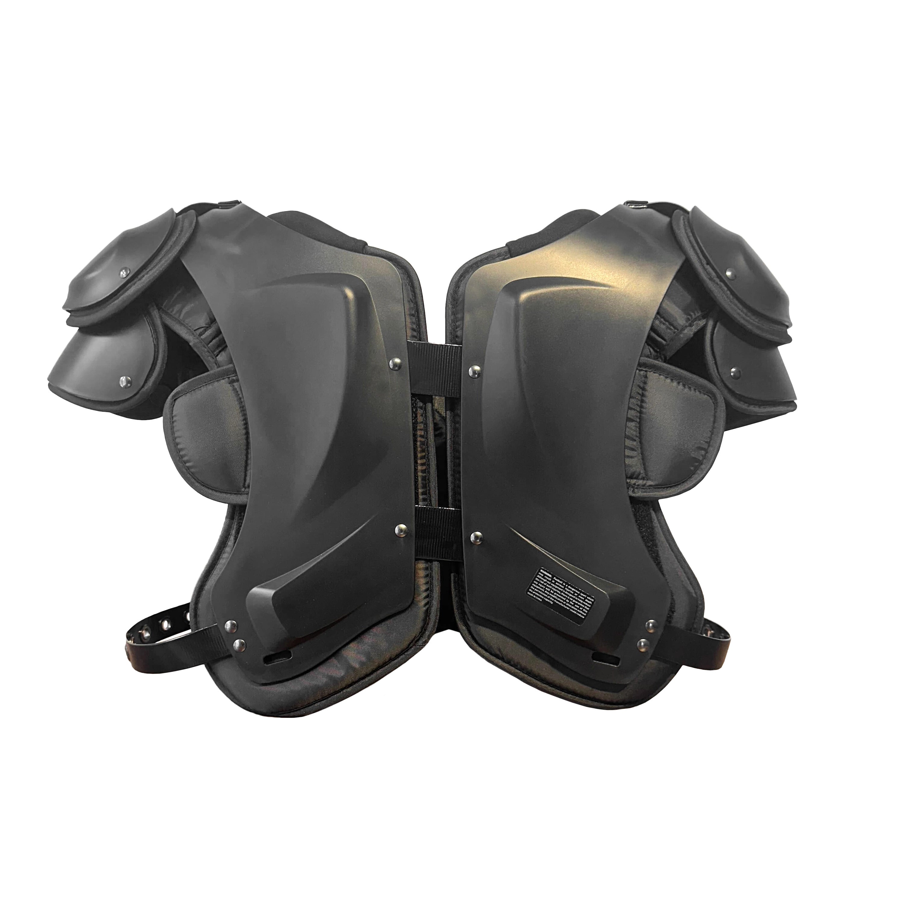 model::v2 | Black Velocity 2 shoulder pads from rear.