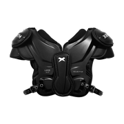 model::v2 | Black Velocity 2 shoulder pads from front.