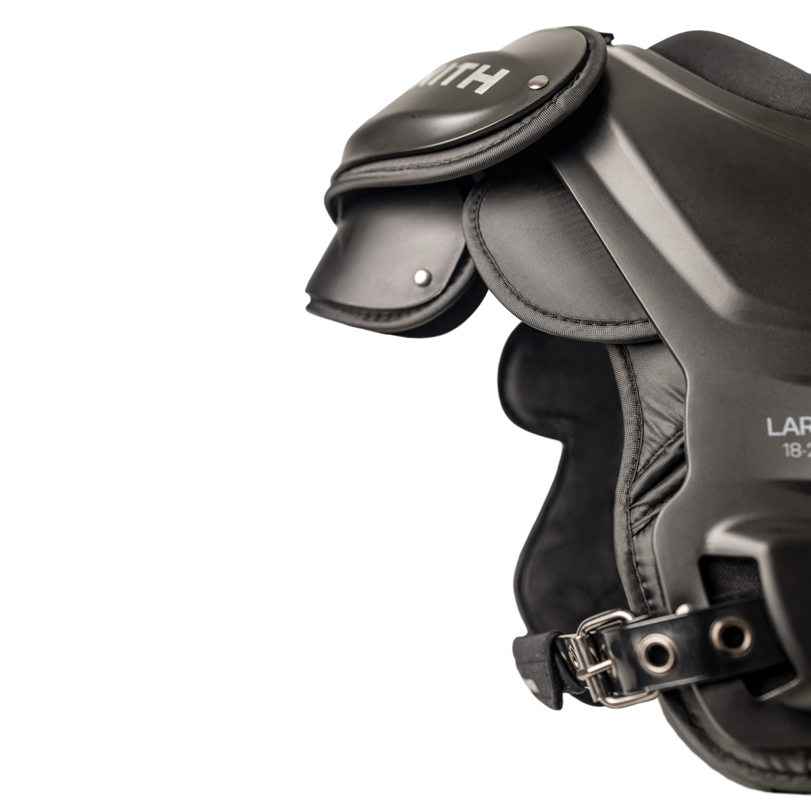 Black Velocity Pro Light shoulder pads front half