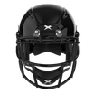 Color::black/black, facemask::xrs-21s | Shadow XR football helmet with black shell and black XRS-21S facemask from front.