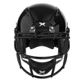 Color::black/black, facemask::xrs-21s | Shadow XR football helmet with black shell and black XRS-21S facemask from front.