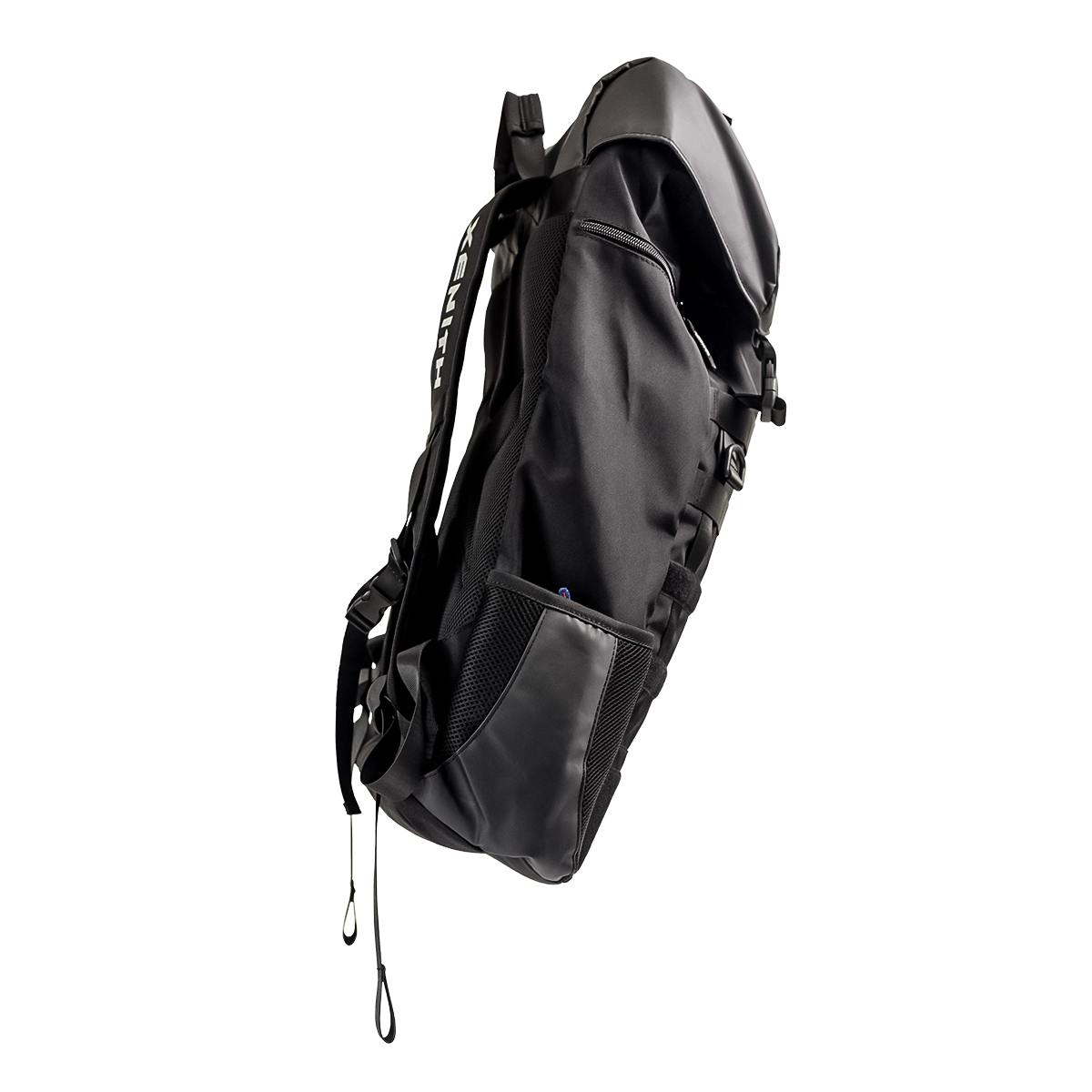 Black Xenith backpack with white Xenith logo.