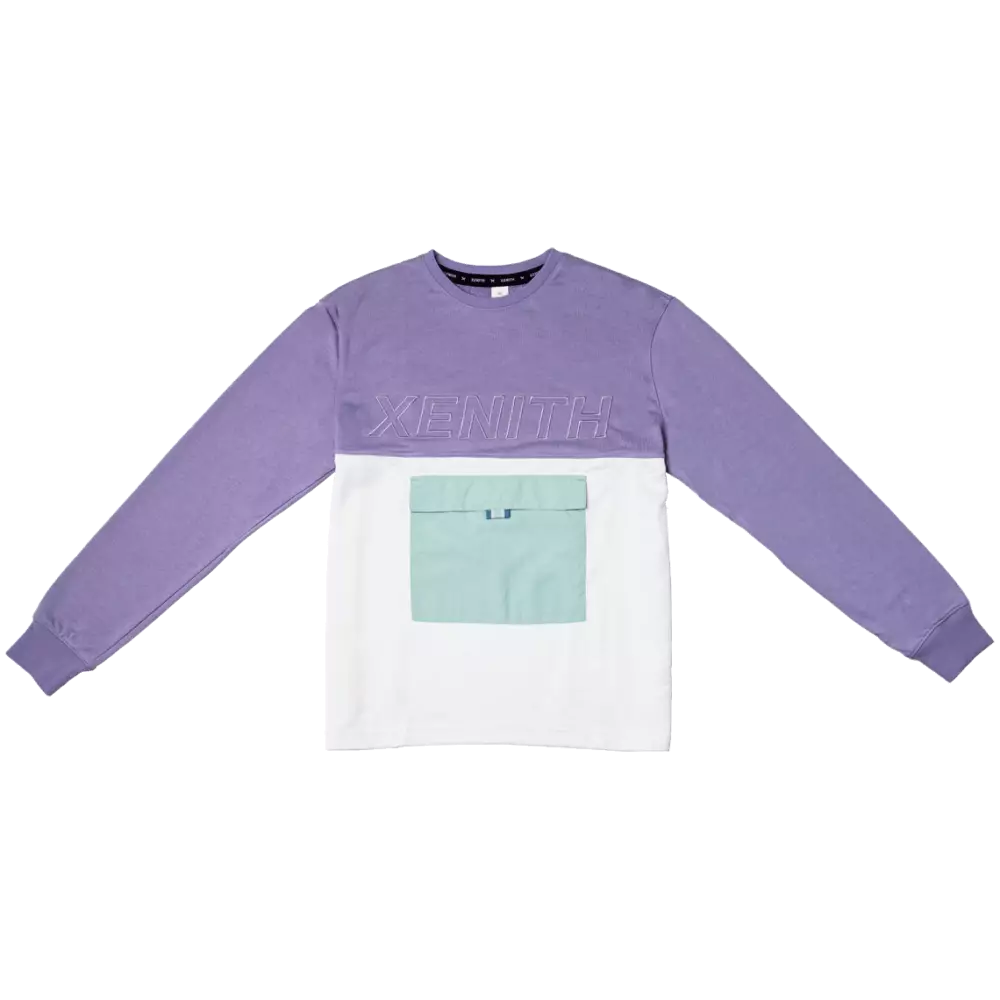 Dusk/Cloud Xenith crew neck from front.