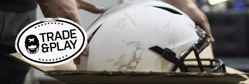 White shadow helmet being put in a box