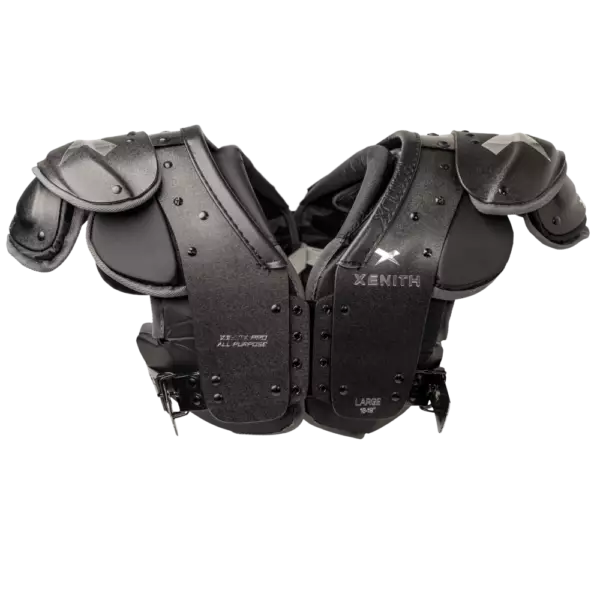 Front facing view of Xenith Pro All-Purpose shoulder pads.