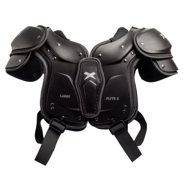 Front facing view of Xenith Flyte 2 SF youth shoulder pads.