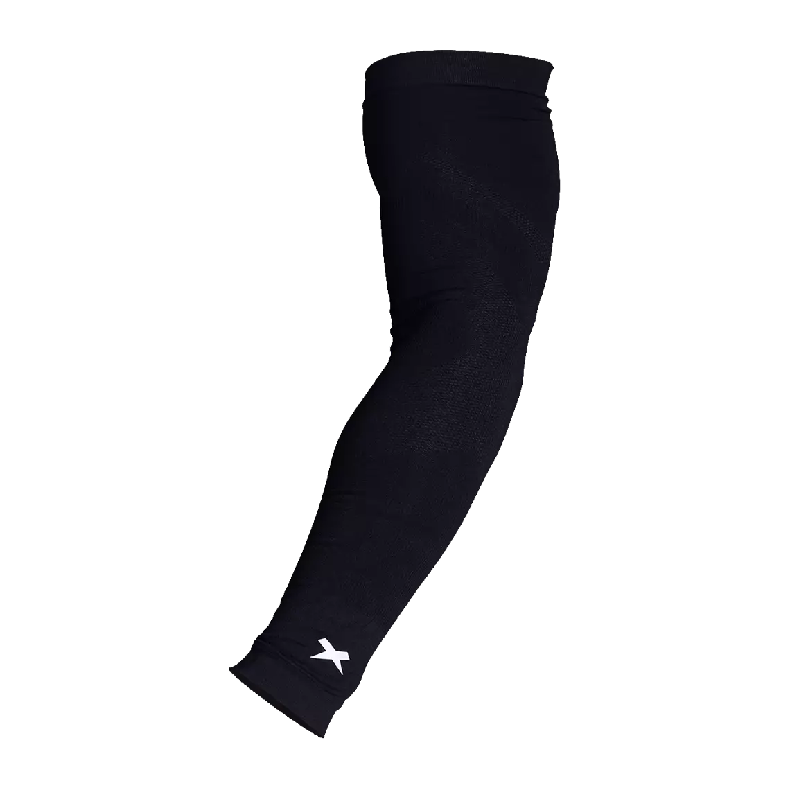 Outer view of black Xenith compression sleeve.