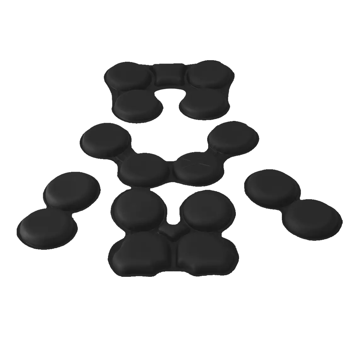 Black X2E + / X2E comfort pads for football helmets.