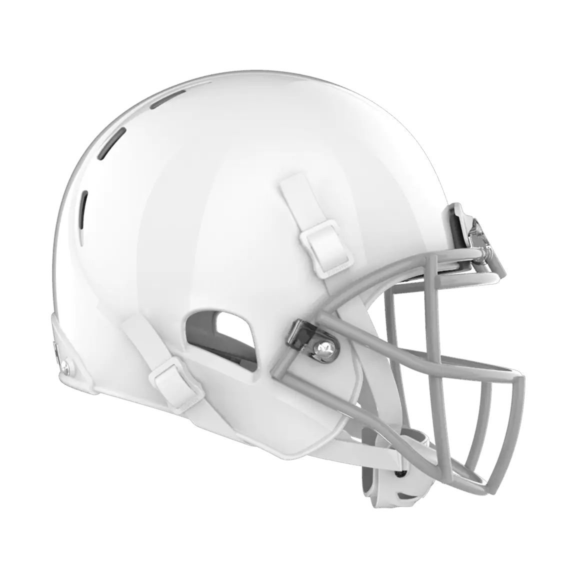 X2E+ football helmet with black shell and black XRS-21X facemask from rear.