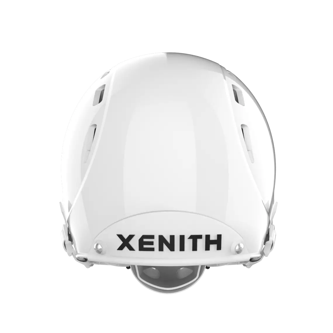 X2E+ football helmet with black shell and black XRS-21X facemask from rear.