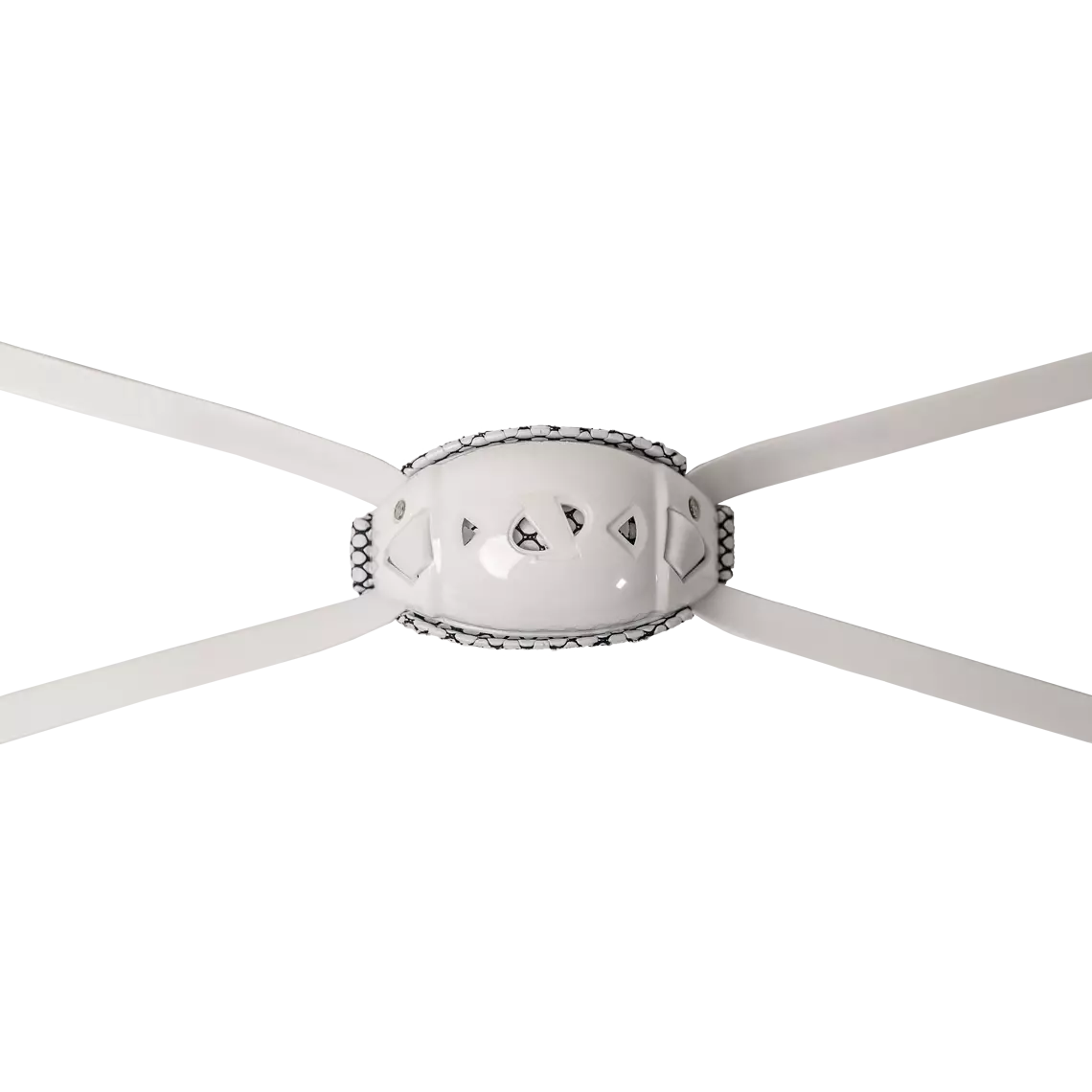 Front facing view Sport Star Chin Cup white cup with white straps.