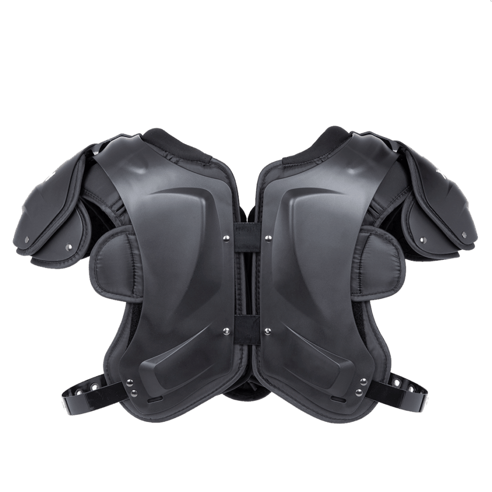 Black Velocity 2 shoulder pads from rear.