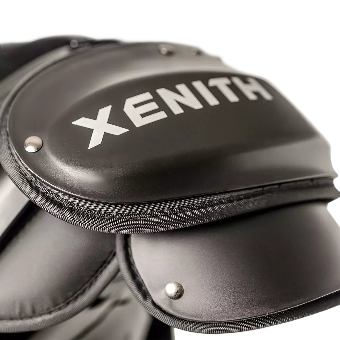 Close up of Xenith Velocity 2 Pro shoulder pad cap.