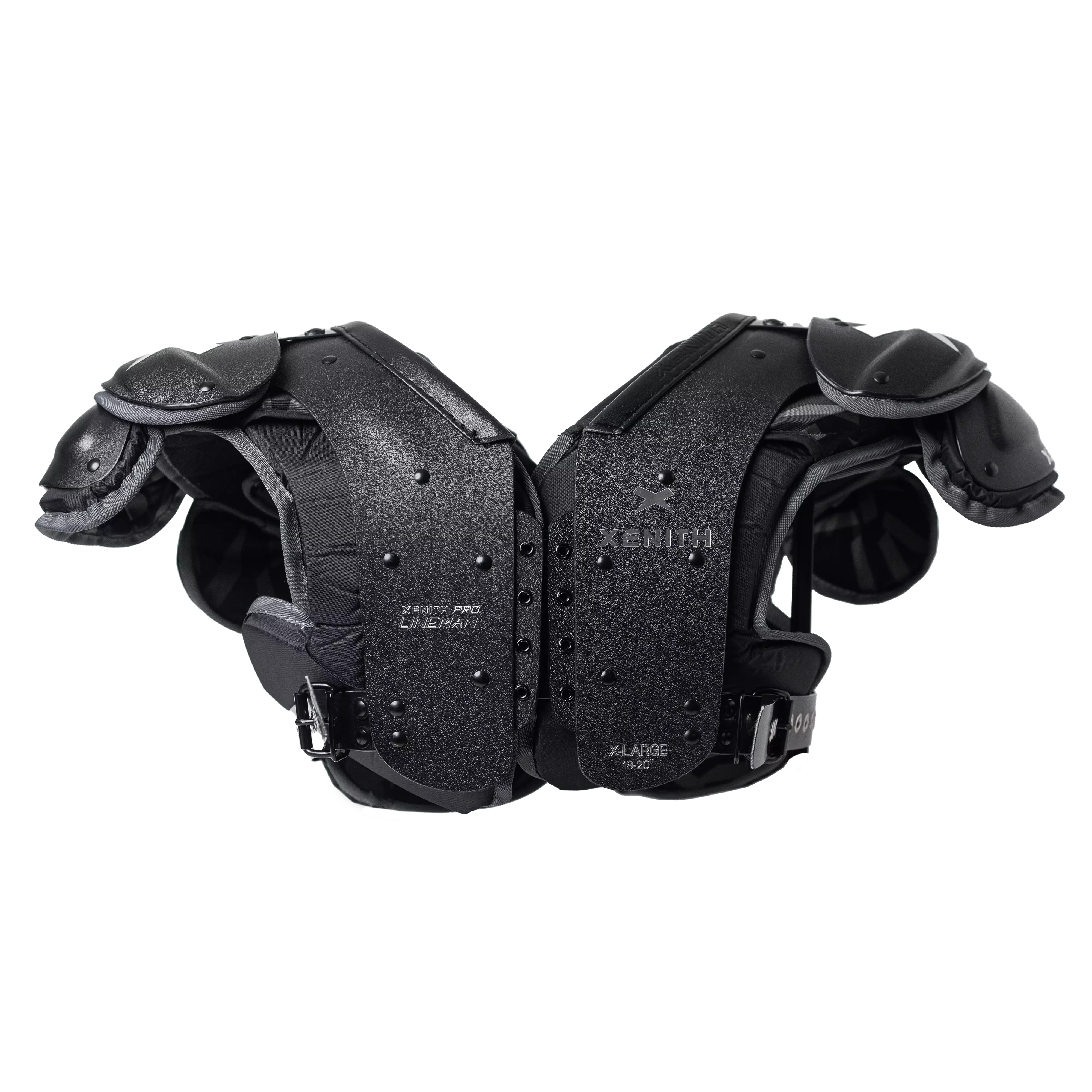 Front view of Xenith Pro Lineman shoulder pad.