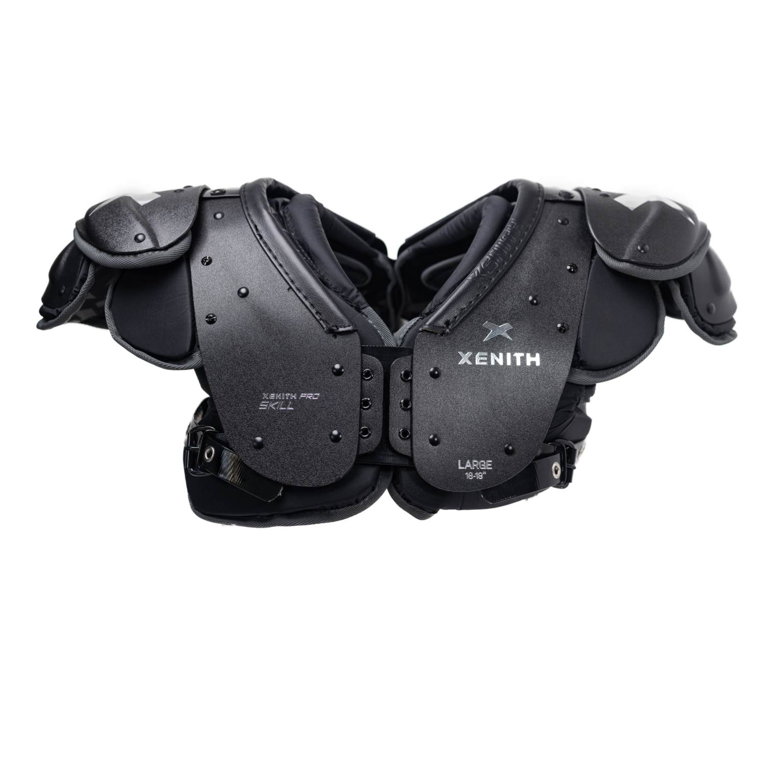 Front facing view of Xenith Pro Skill shoulder pads.